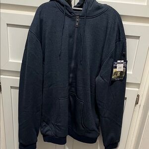 Men's Navy Zip-Up Hoodie Sweater